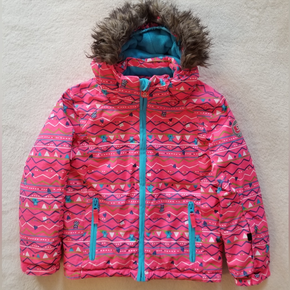 Vibrant Patterned Kids Snow Jacket